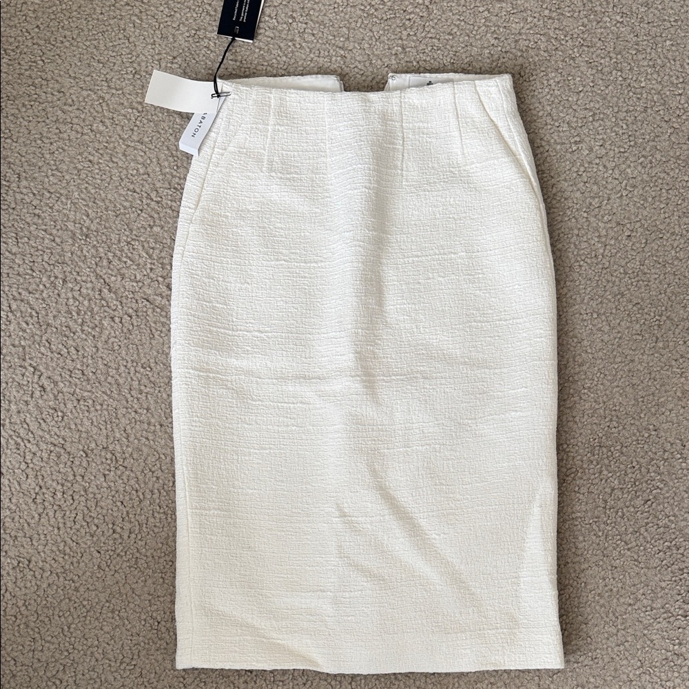 Babaton Cream Midi Skirt